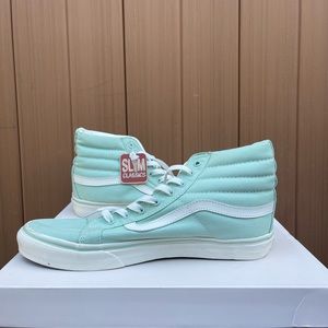 vans high top mint green old skool sneakers